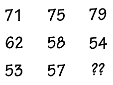 Zagadki matematyczne - przykład z ciągiem liczbowym a